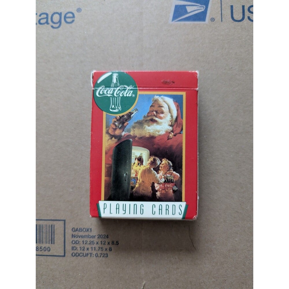 Coca-Cola Vintage 1995 Santa Christmas Playing Cards Standard OS Unisex